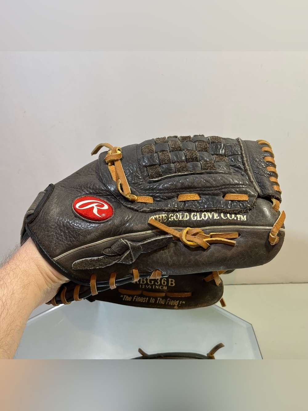 Rawlings RBG36B 12.5 inch Leather Baseball Glove, Right Hand Throw